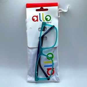 NWT. Allo 1.75 Readers. Aqua and Royal blue.